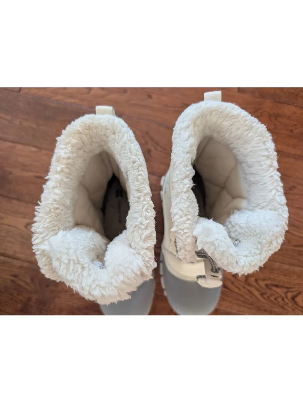 Thermolite Eco Made Girl's Winter White & Gray Winter Boots Size 2